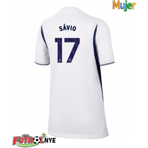 Camiseta Tottenham Hotspur Savio #17 Primera Equipación para mujer 2026-27 manga corta